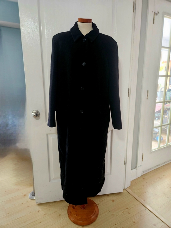 Andrea Collection Jackets & Blazers - ANDREA COLLECTION Black Long Single-Breasted Trench Coat